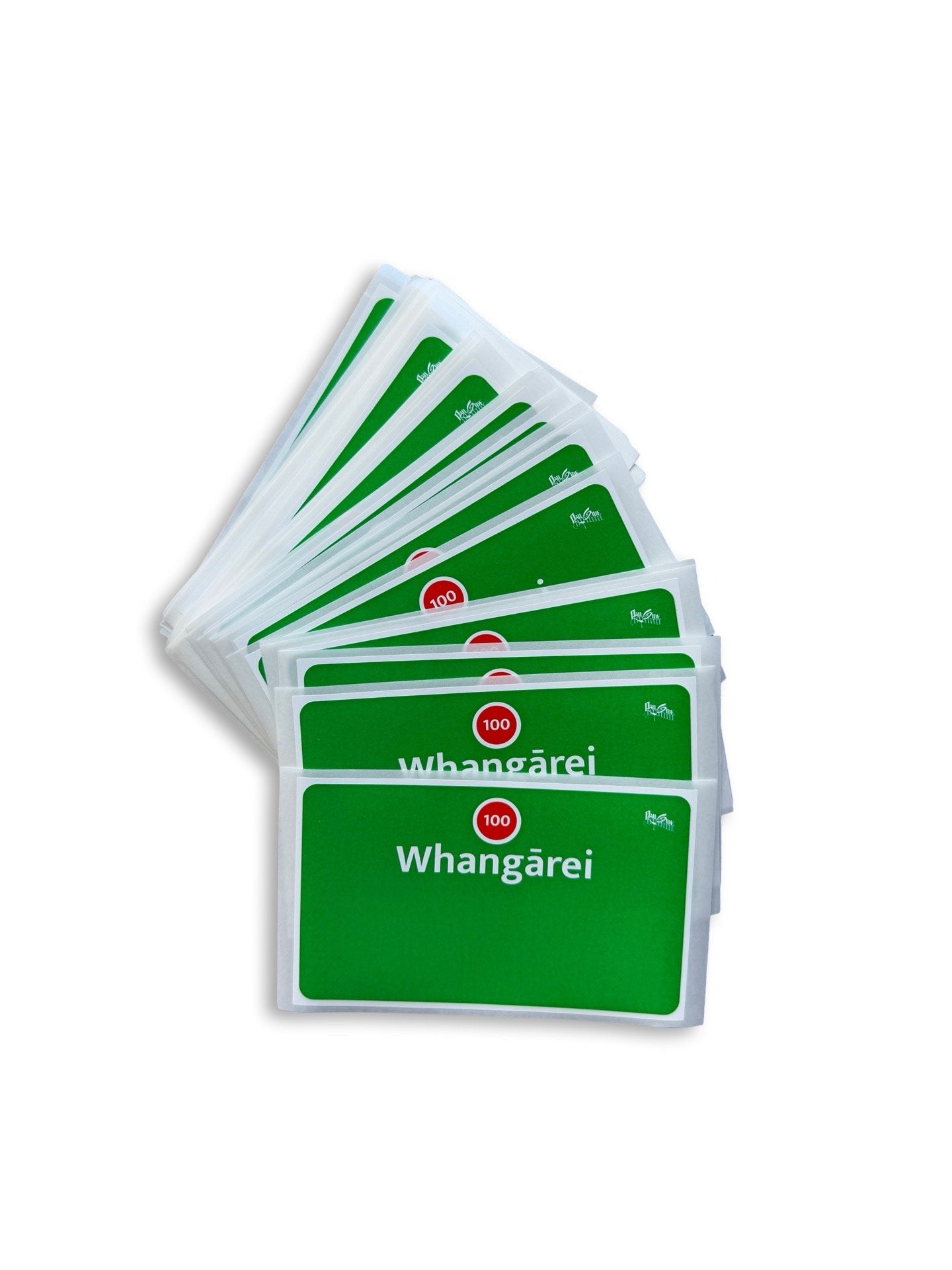 Whangārei motorway sign stickers